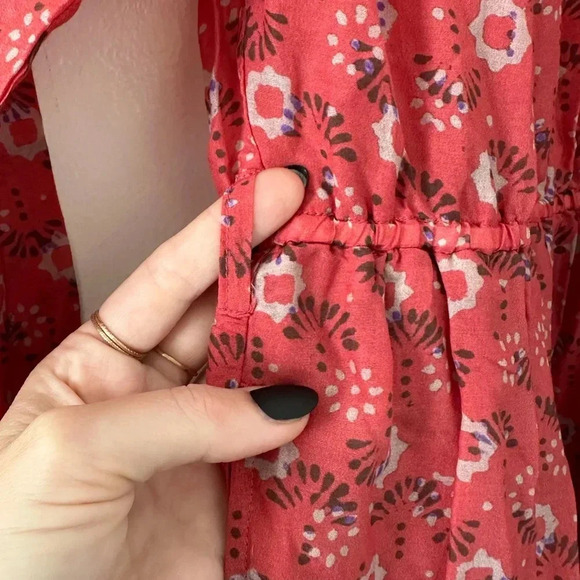 Xirena Jia Floral Silk Blend Mini Dress Coral Blush - Picture 9 of 13